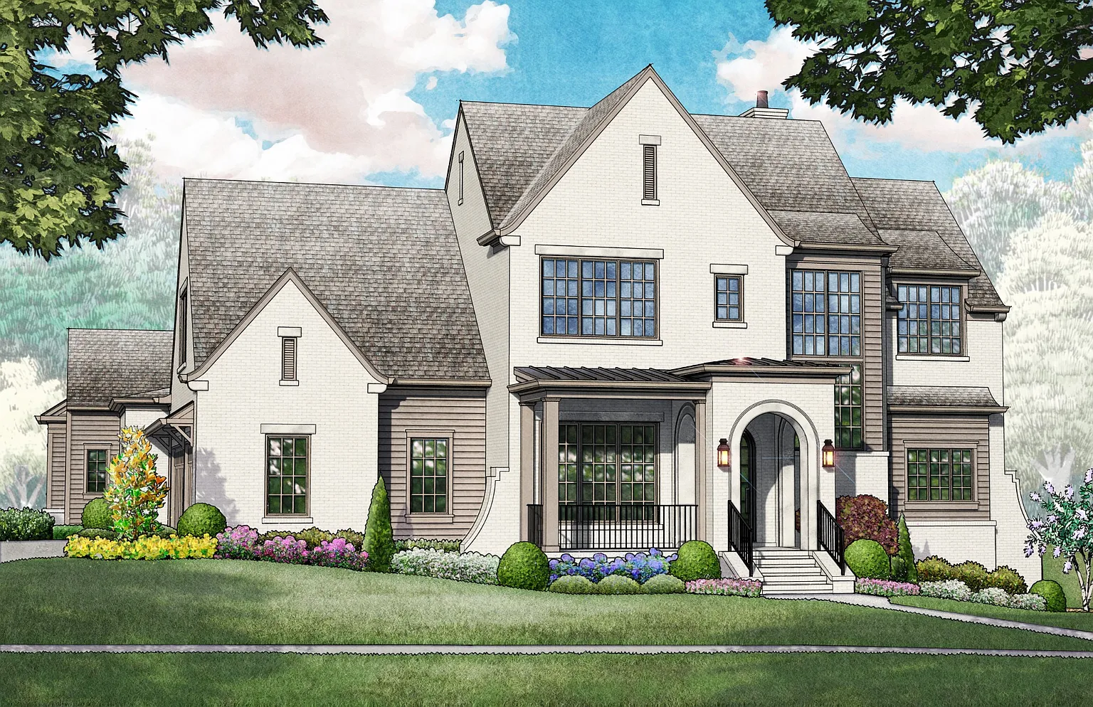 An art concept of a home built by legend homes