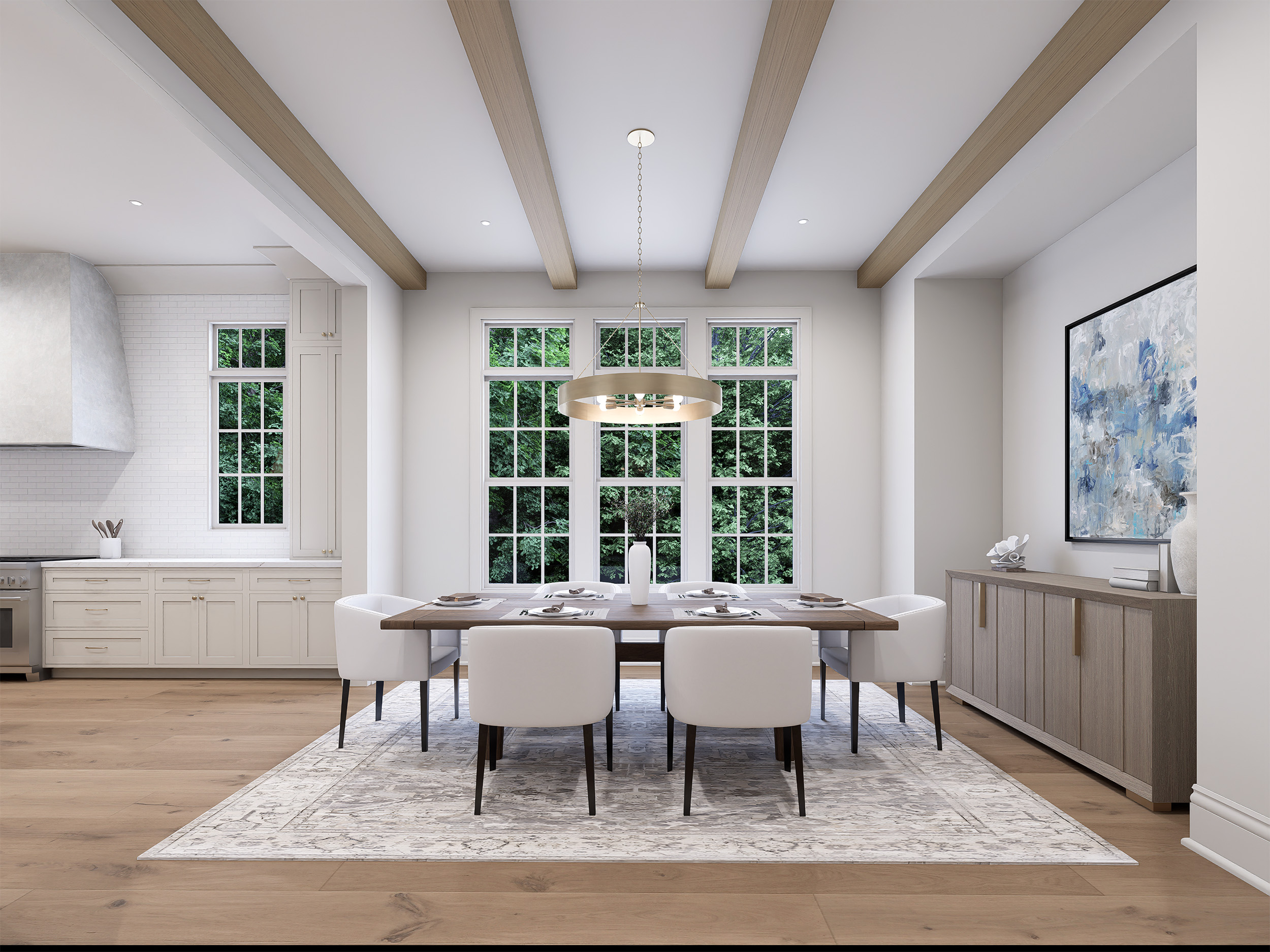 A dining area in a home built by legend homes