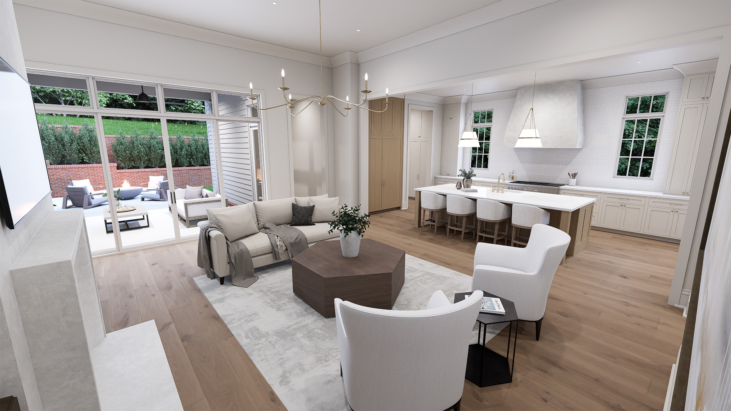 Living area in a home built by Legend Homes